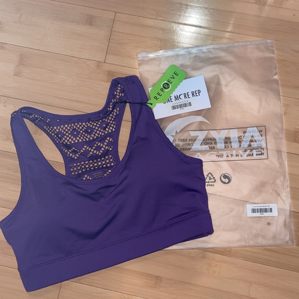 Brand new Zyia Bomber Sports Bra
